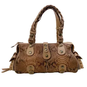 Chloe Brown Snake Silverado Shoulder Bag