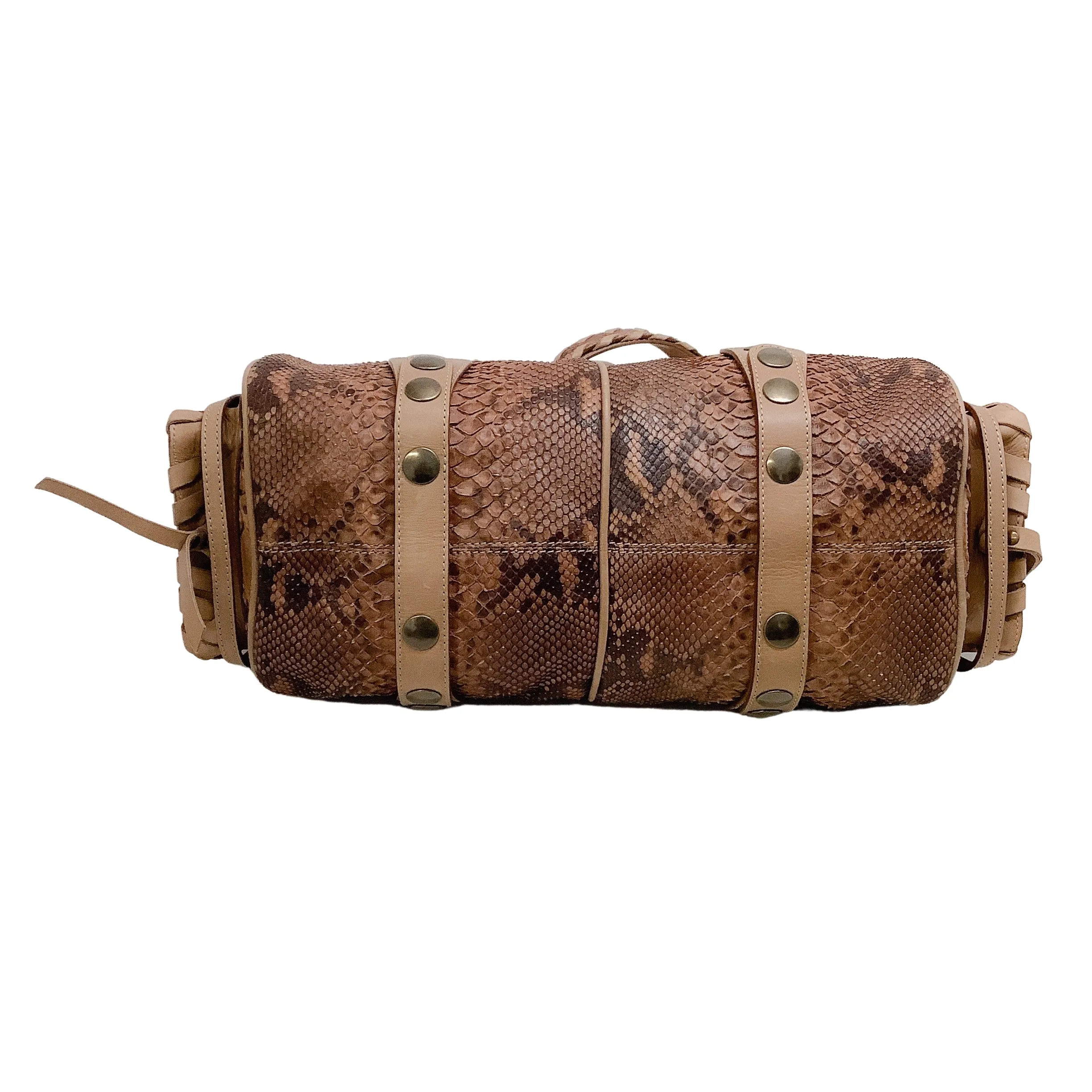 Chloe Brown Snake Silverado Shoulder Bag