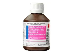Chlorhexidine 2% in 70% Alcohol Pink Solution, 100ml