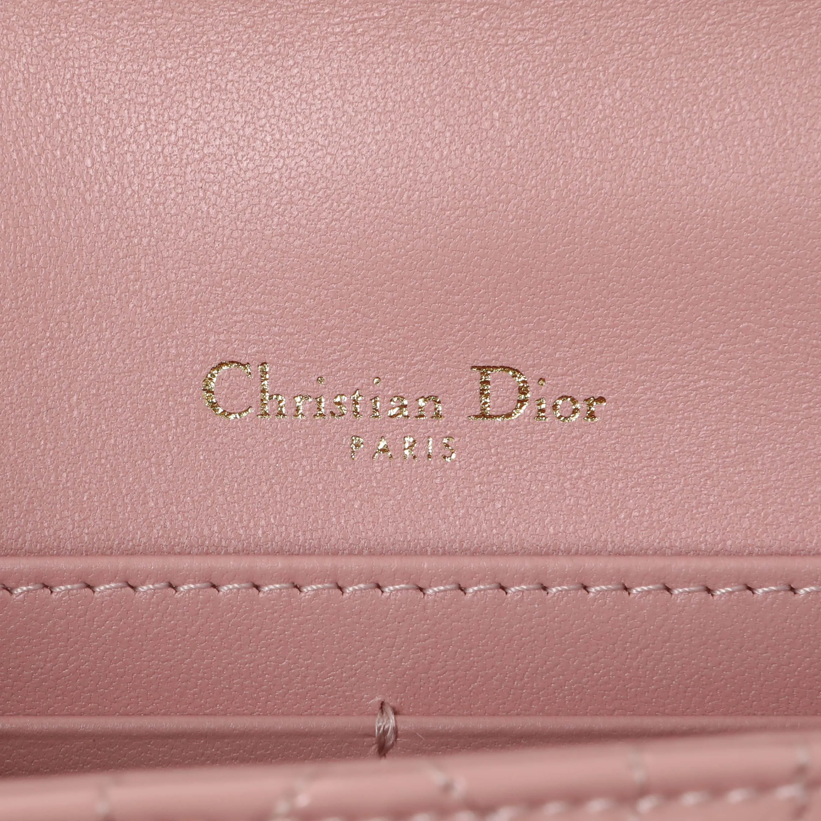 Christian Dior Dusty Pink Patent Cannage My Dior Daily Chain Pouch