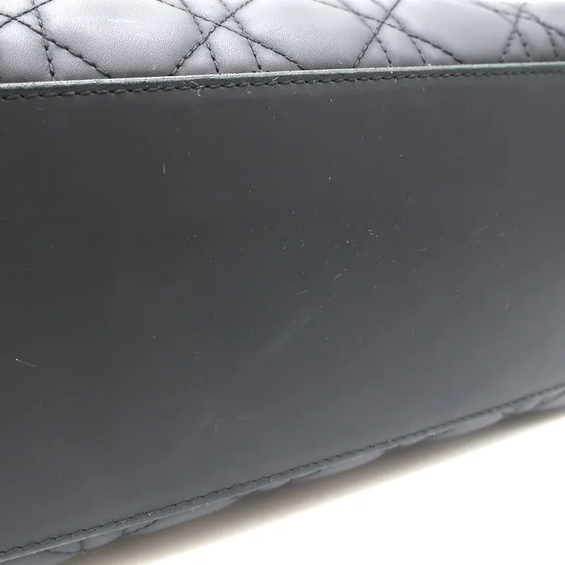 Christian Dior Lady Dior Medium Bag Black Ultramatte Cannage Calfskin Crossbody