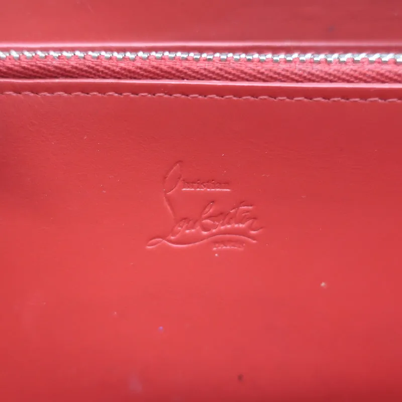 Christian Louboutin Panettone Spike Continental Wallet Rose Pink Grained Leather