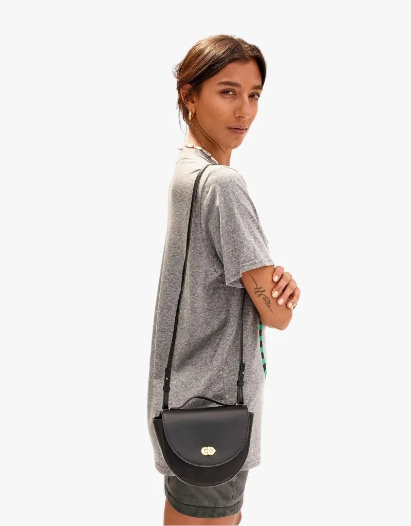 Clare V. Elodie Handbag in Black Veg