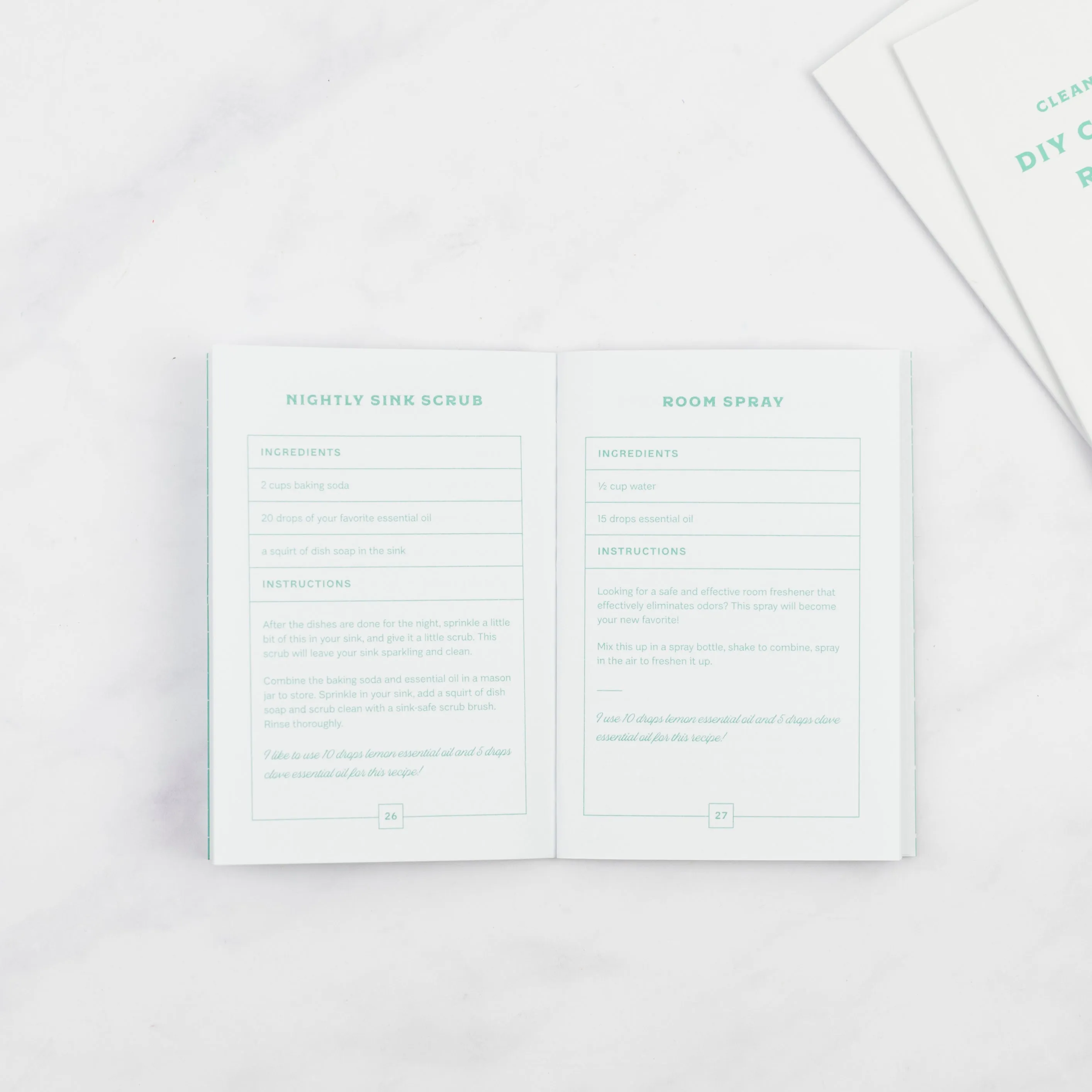 Clean Mama's DIY Cleaning Recipes Pocket Notebook