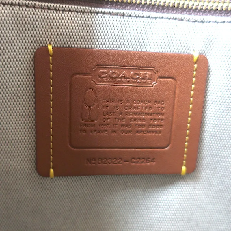 COACH Ergo 33 Shoulder Bag Saddle Brown Leather Large Hobo NEW
