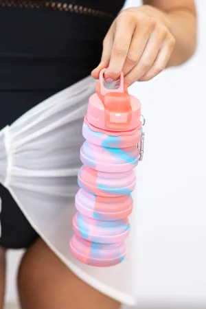Coral Foldable Silicone Water Bottle