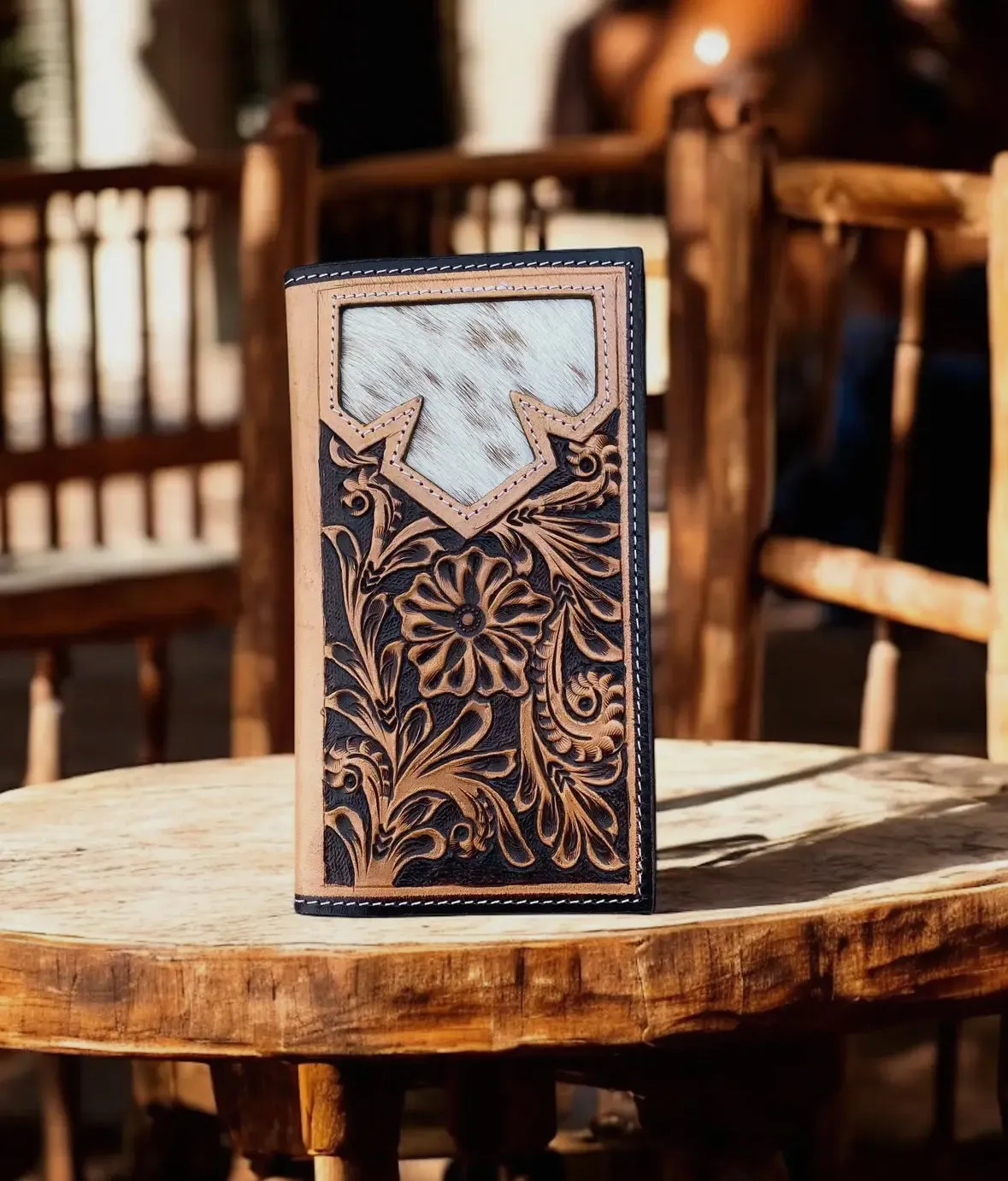 Cowhide   Tooled Leather Wallet