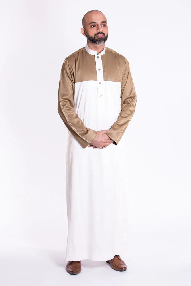 Cream Gold Patch Jubba