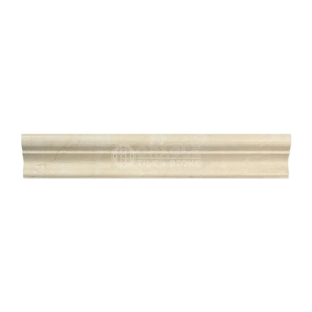 Crema Marfil Spanish Marble Crown Mercer Molding Trim, Polished