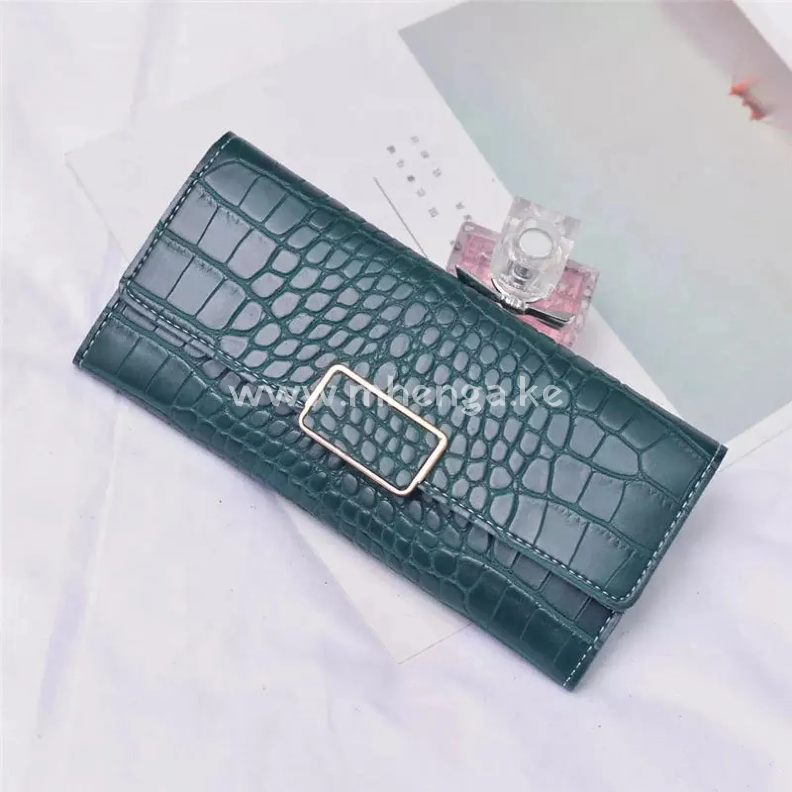 Crocodile Print long Phone Holder cheap wallets leather woman ladies purse trifold wallet