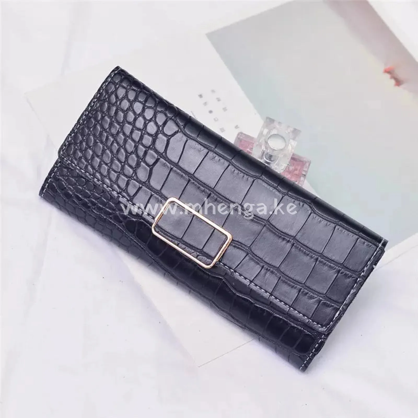Crocodile Print long Phone Holder cheap wallets leather woman ladies purse trifold wallet