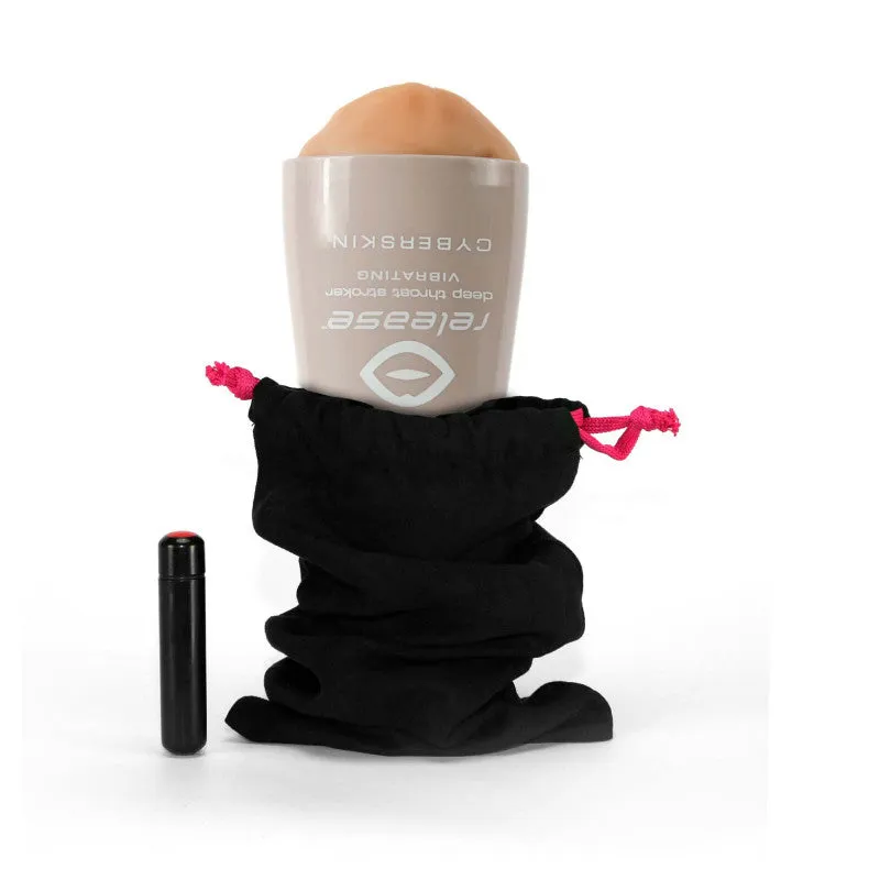 Cyberskin Release Deep Throat Stroker - Flesh -  Vibrating