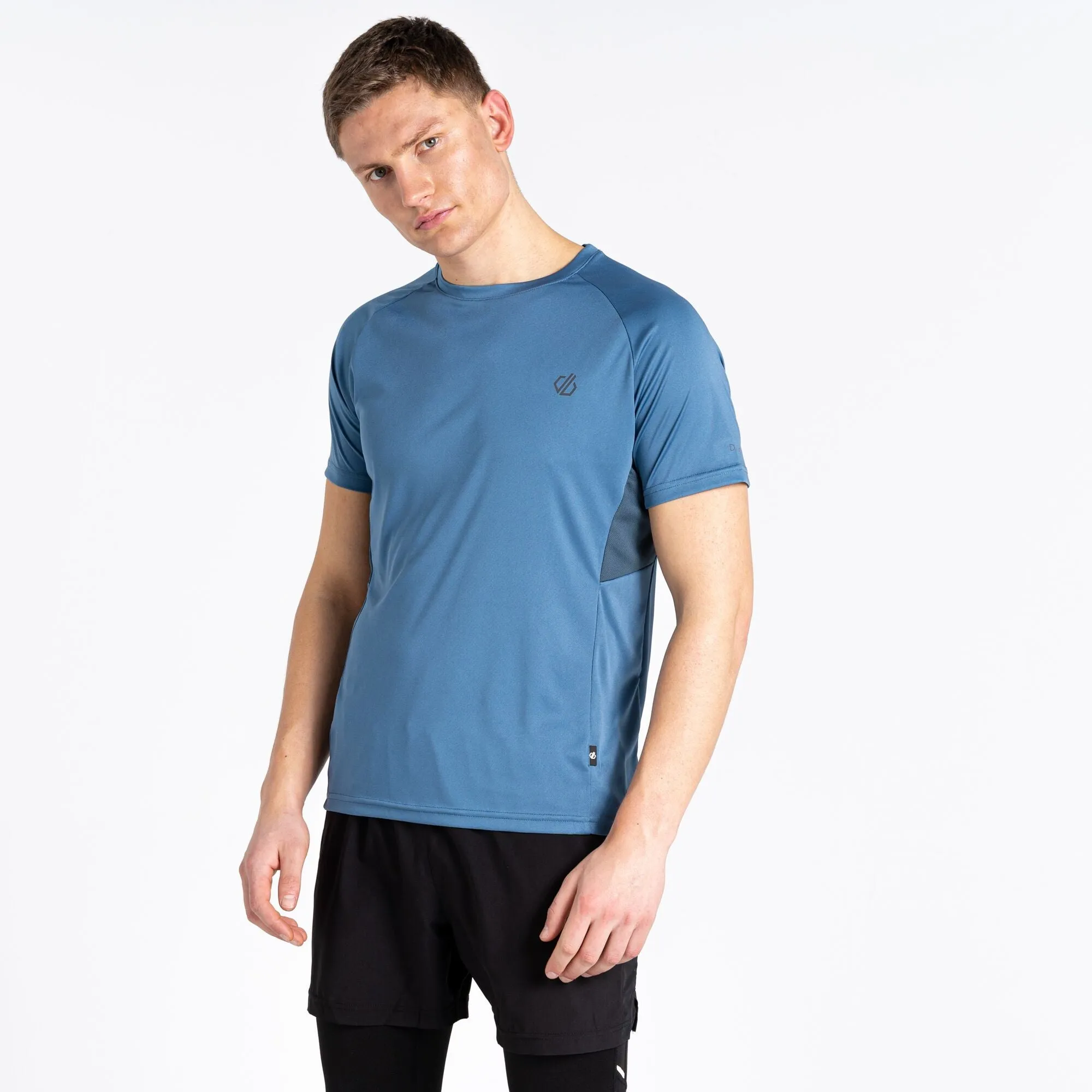 Dare 2b Men's Peerless II T-Shirt Stellar Blue Orion Grey