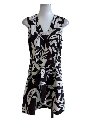 Dark Brown Abstract Pattern Dress