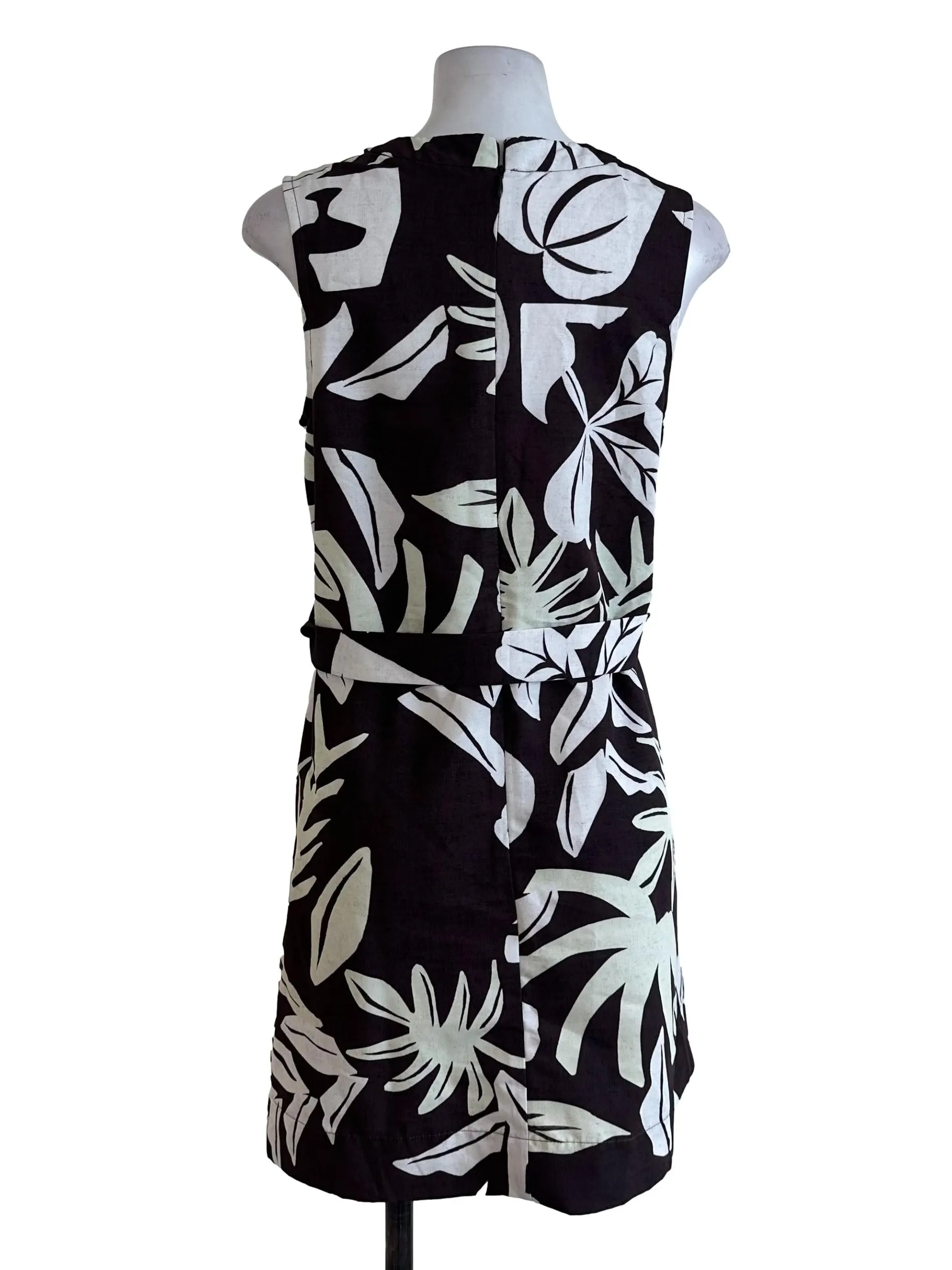 Dark Brown Abstract Pattern Dress