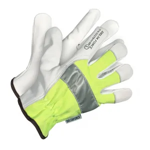 Delta Force Hi-Visibility Goatskin Grain Leather Driver's Gloves