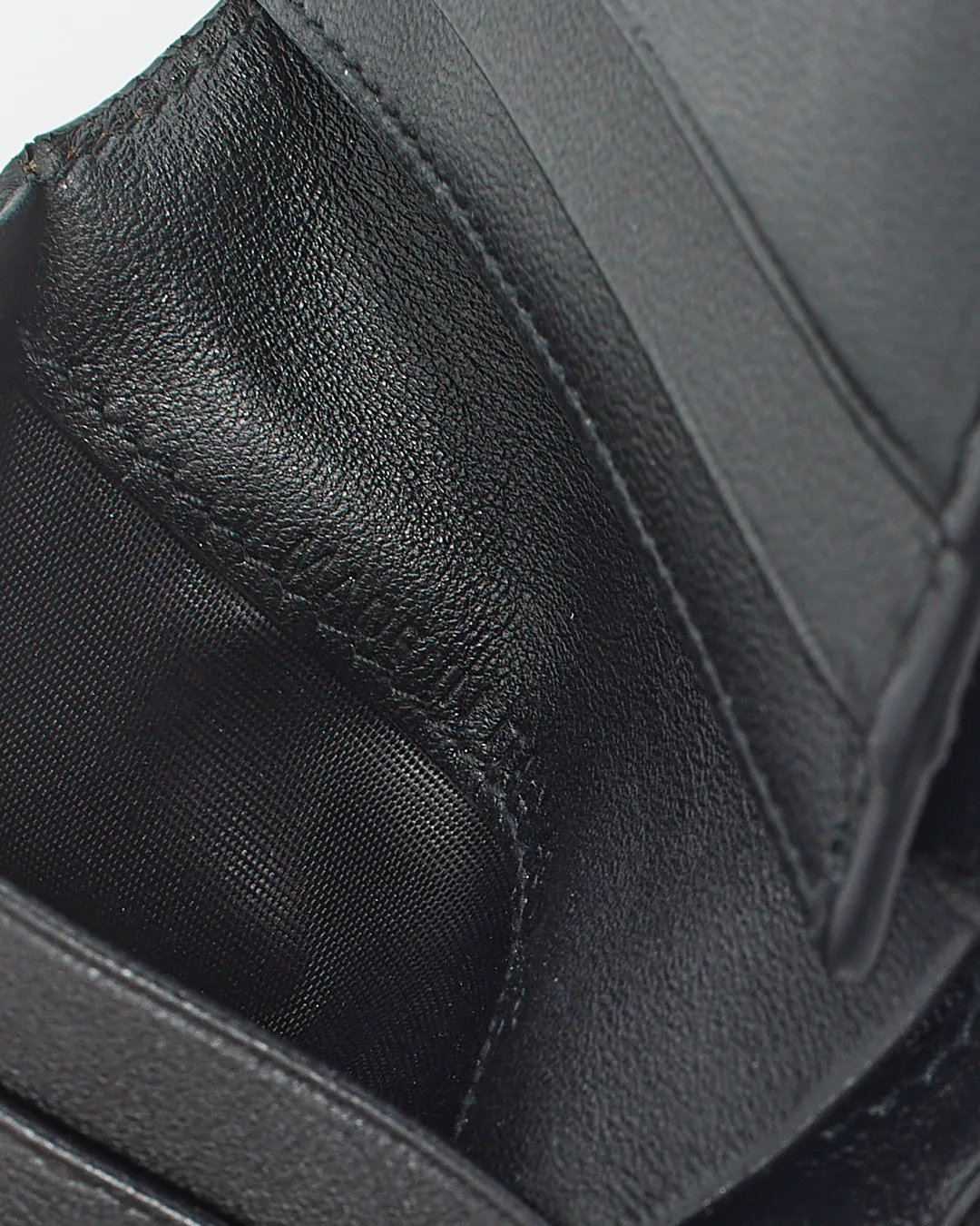 Dior Black Calfskin Cannage Mini Lady Dior Wallet
