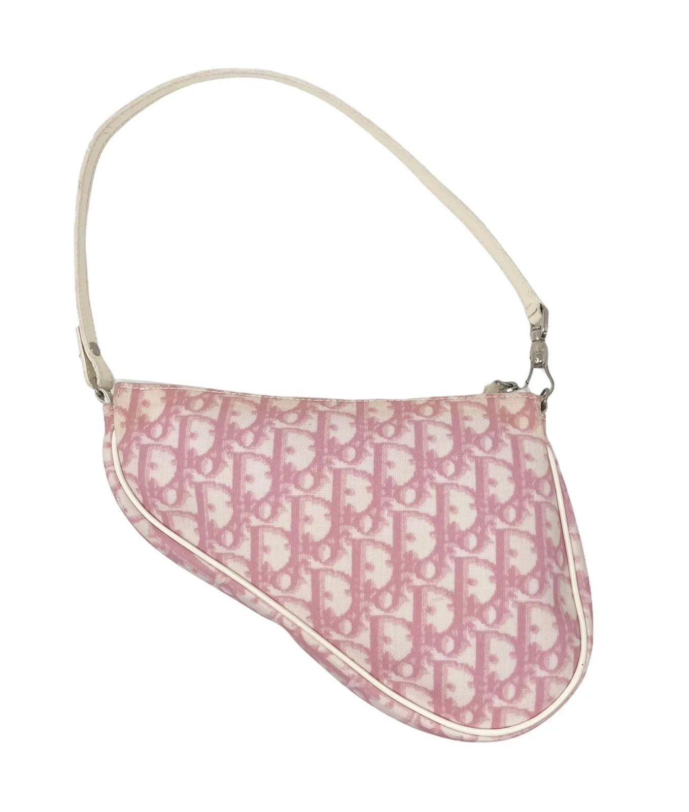 Dior Pink Monogram Mini Saddle Bag