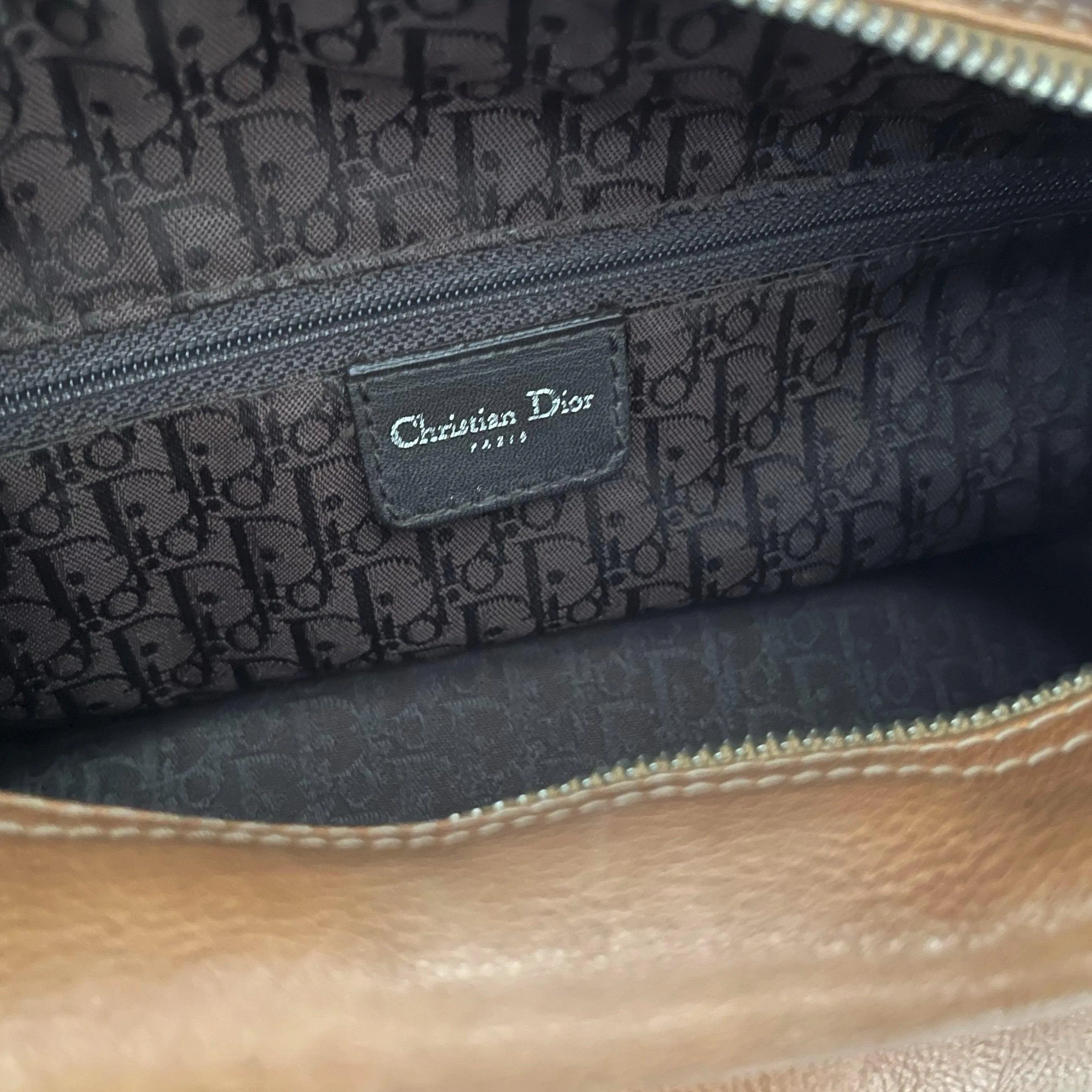 Dior Tan Leather Shoulder Bag