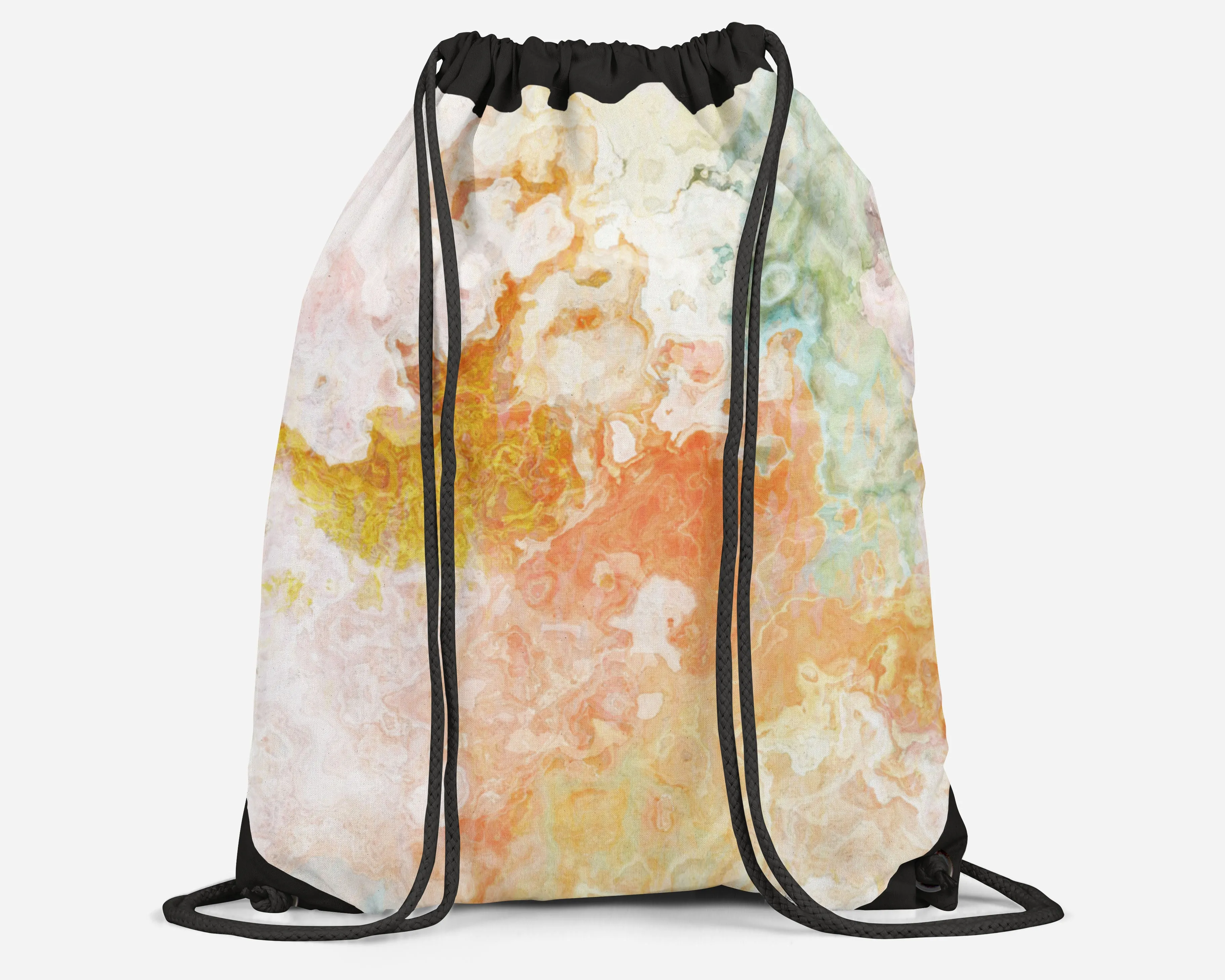 Drawstring Sling Bag, Peony