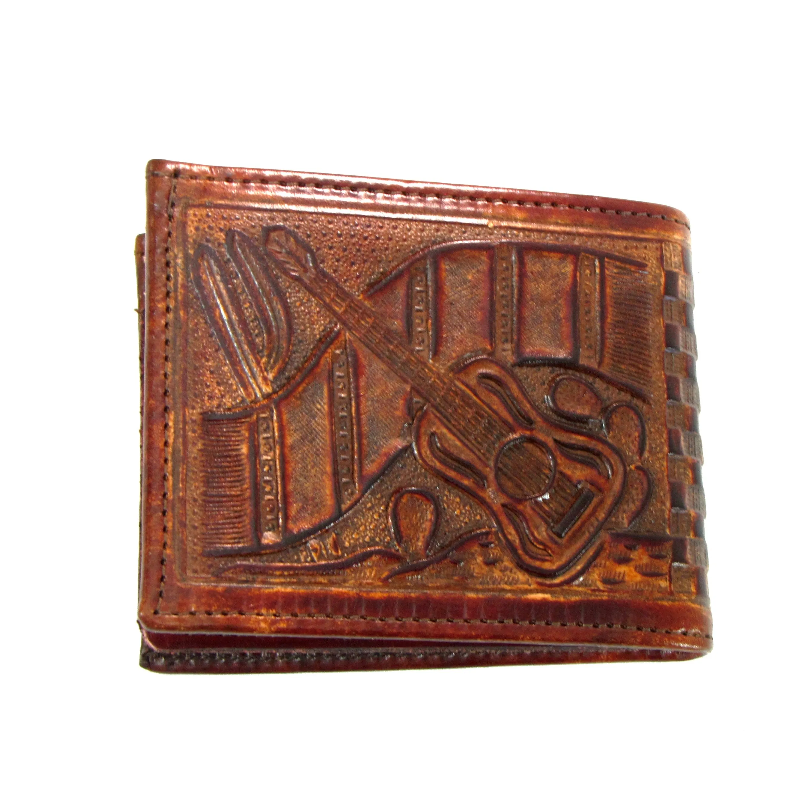EB38-35  Antique Finish Billfold- Horse