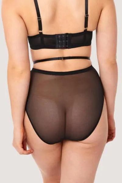 Eddie Crossover Wrap High Waist Brief - Black -