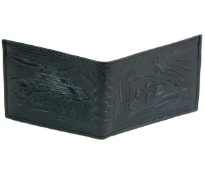 Embossed Slim Billfold- Aztec Warrior