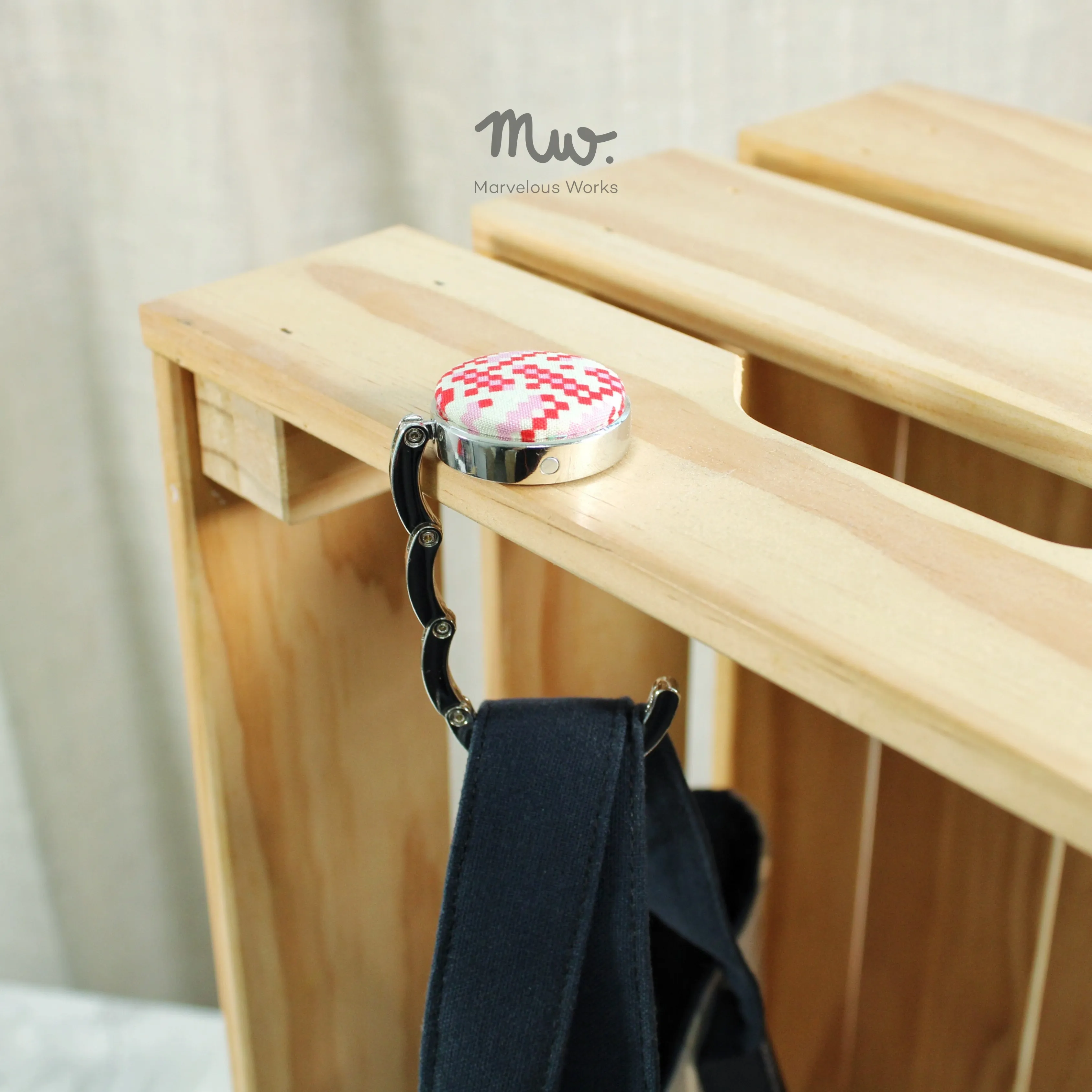 Essex Linen Denim - Metal Bag Purse Hook Hanger