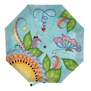 Evergreen Gifts,Hello Friend Compact Manual Umbrella,38.2x38.2x22.44 Inches
