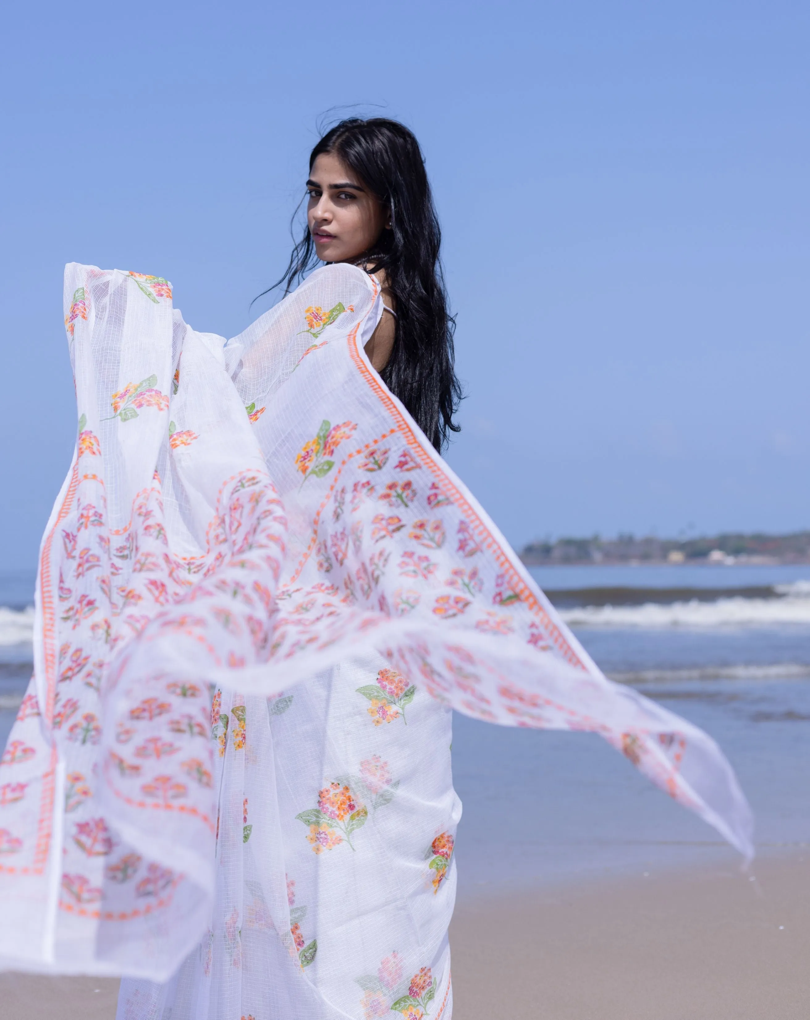 Evergreen printed Kota saree - Bagh- Mogra