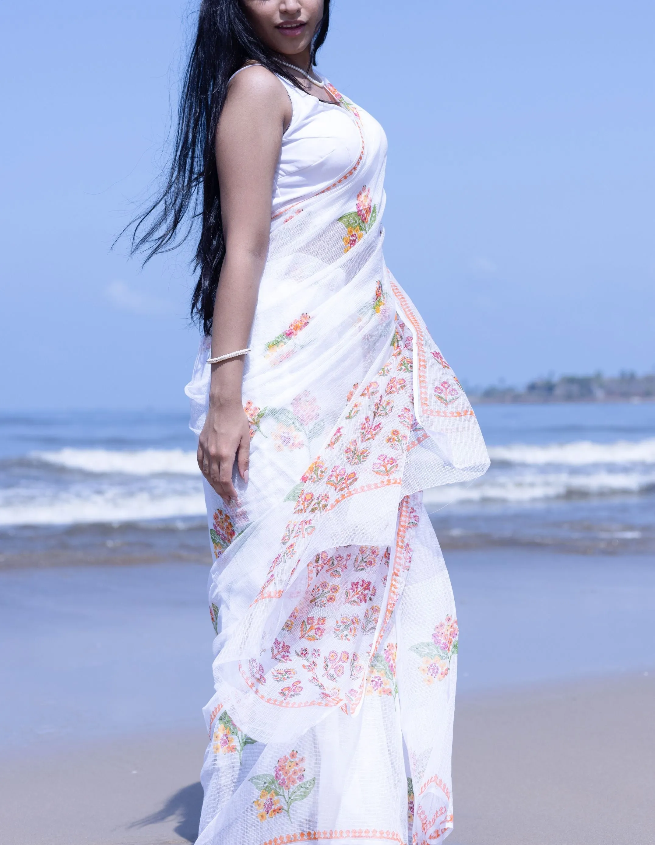 Evergreen printed Kota saree - Bagh- Mogra