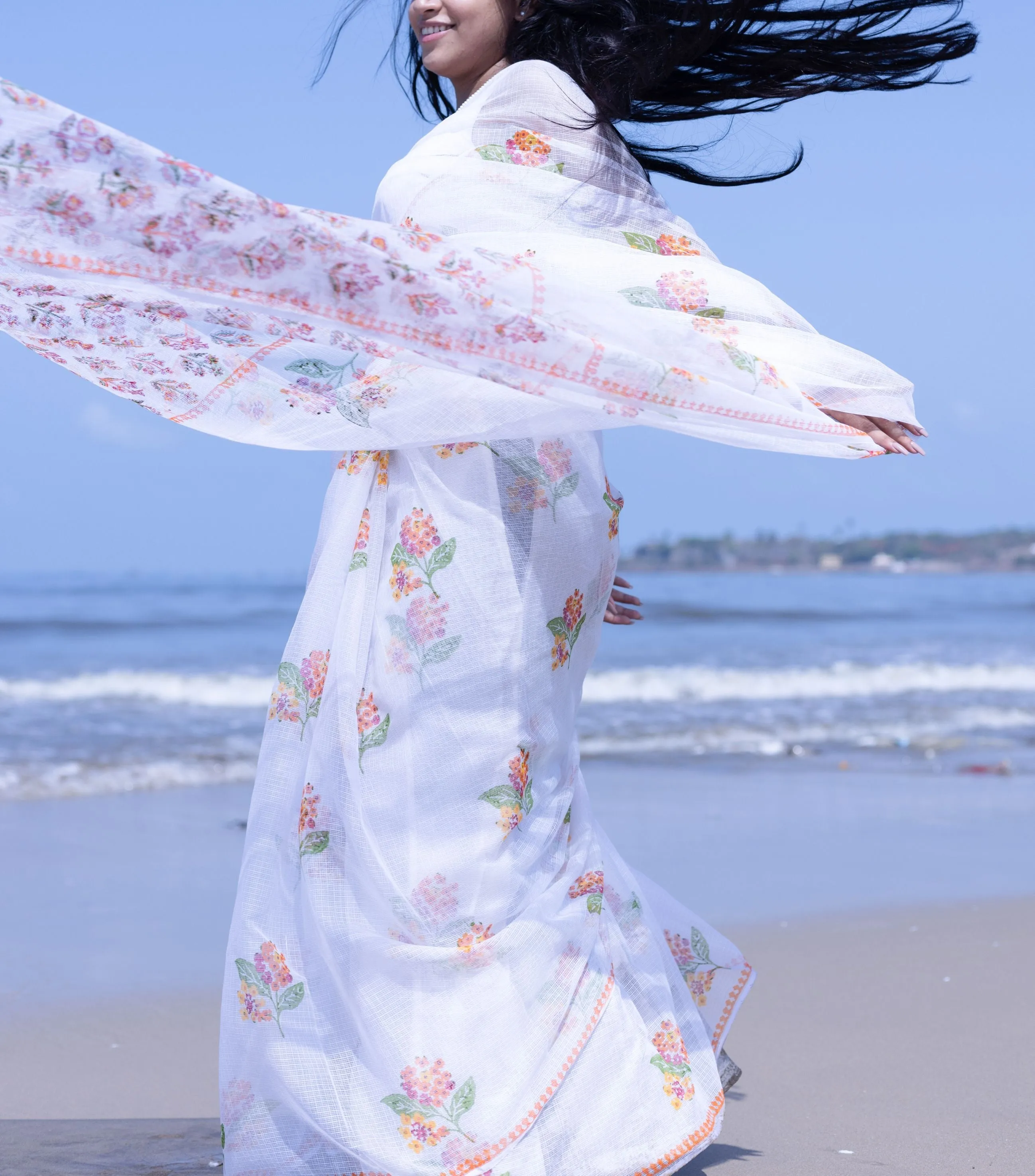 Evergreen printed Kota saree - Bagh- Mogra