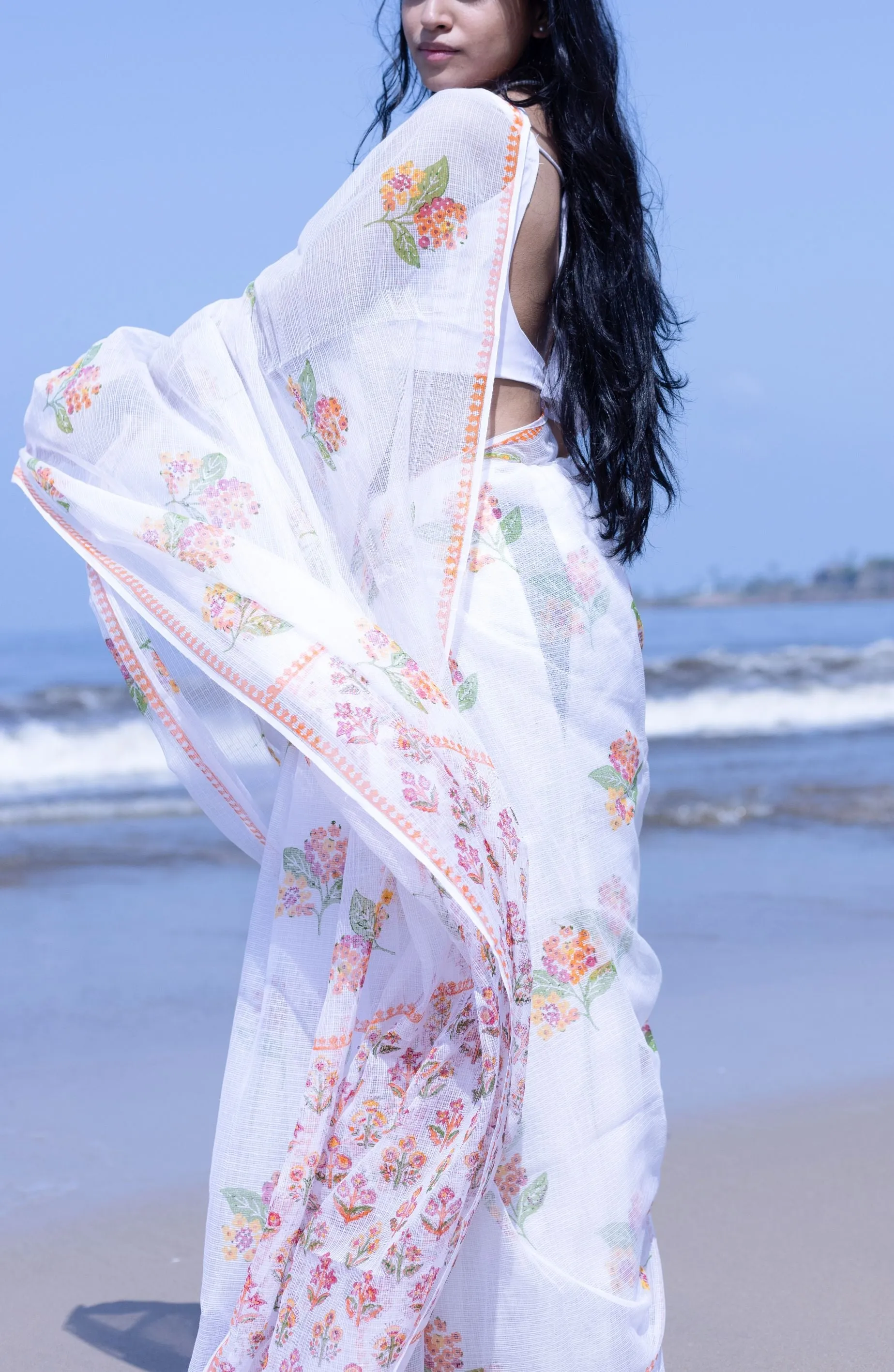 Evergreen printed Kota saree - Bagh- Mogra