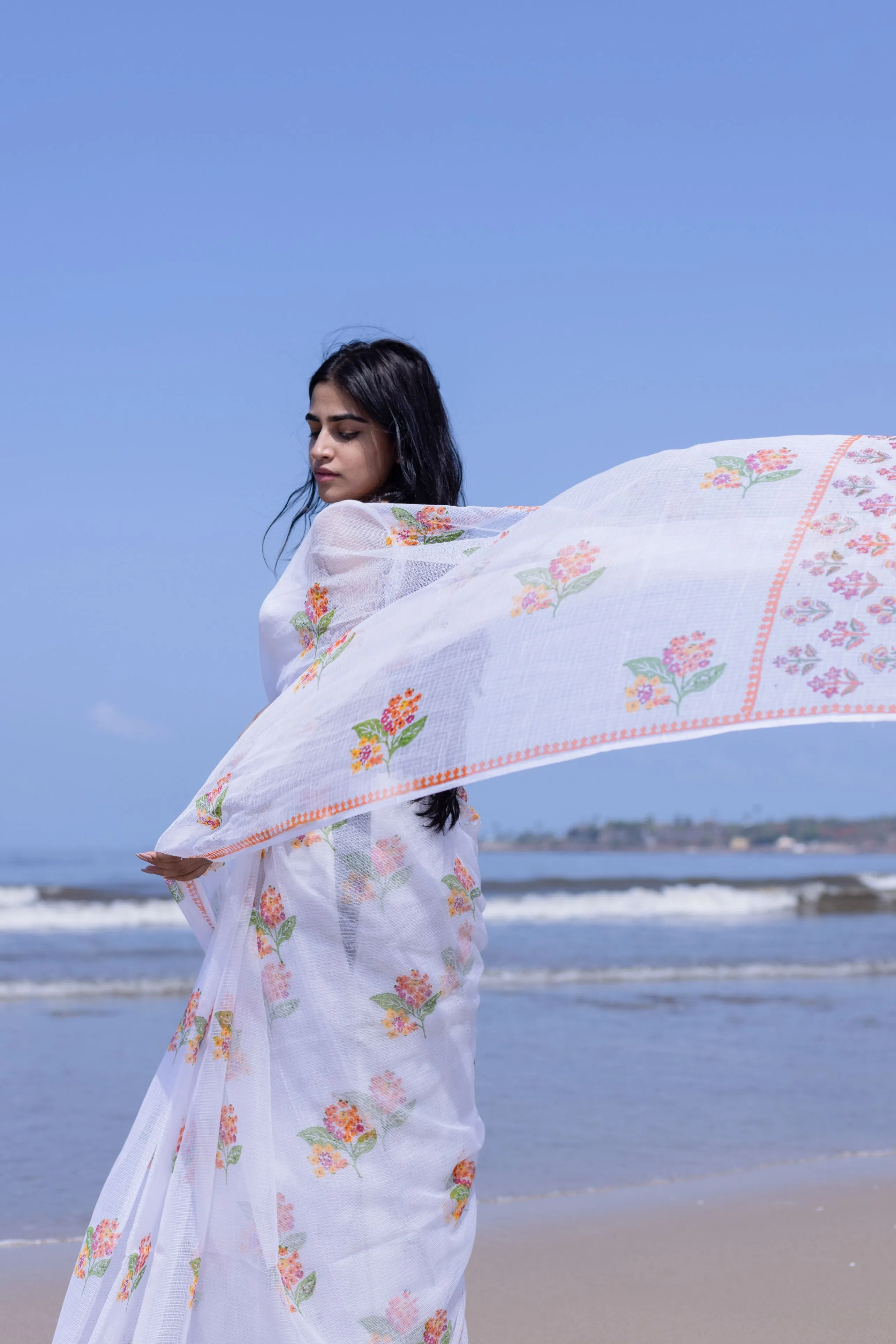 Evergreen printed Kota saree - Bagh- Mogra