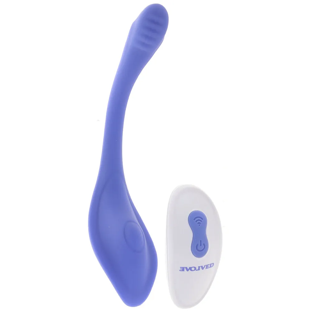 Evolved Anywhere Vibe Rechargeable Remote-Controlled Poseable Silicone Vibrator Blue