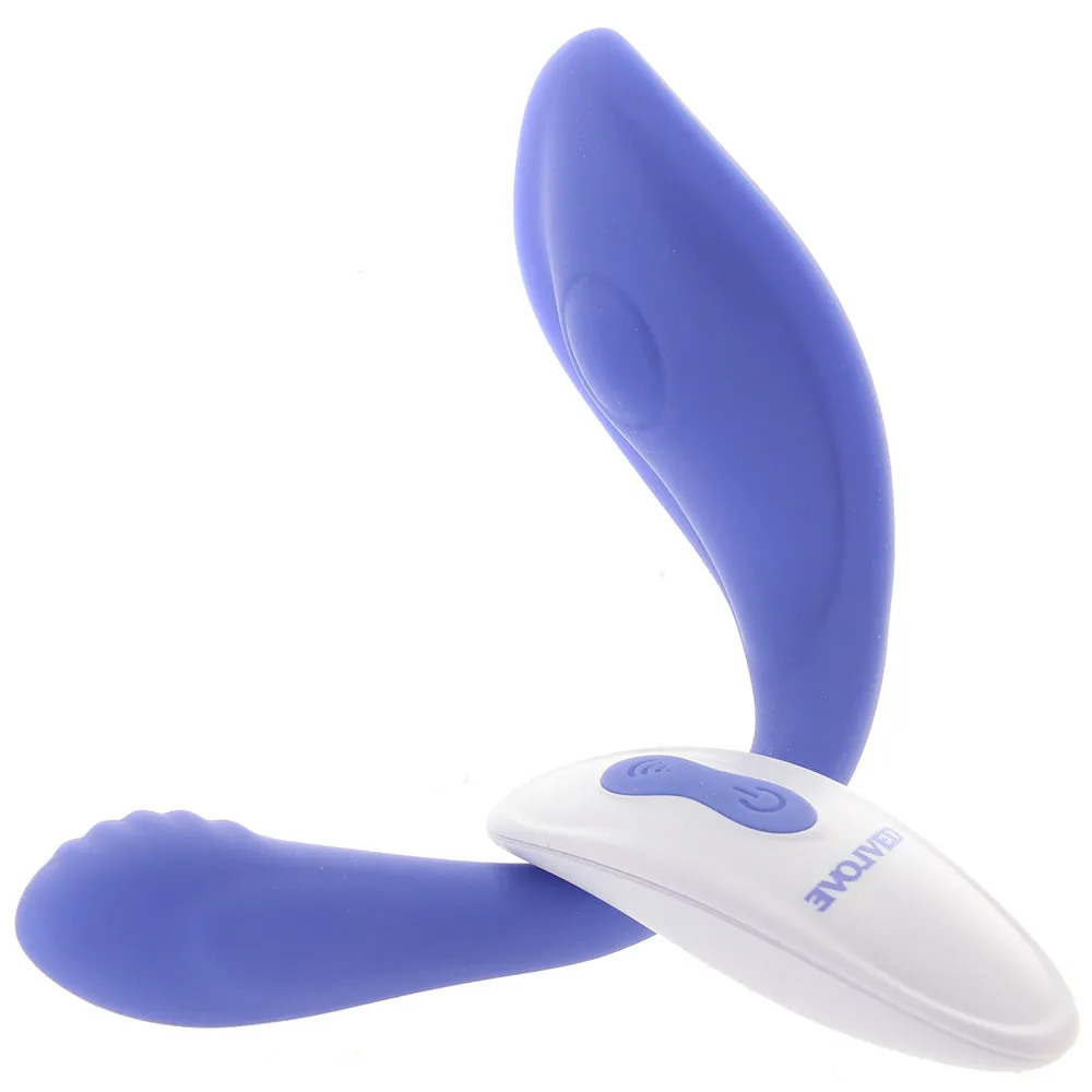 Evolved Anywhere Vibe Rechargeable Remote-Controlled Poseable Silicone Vibrator Blue