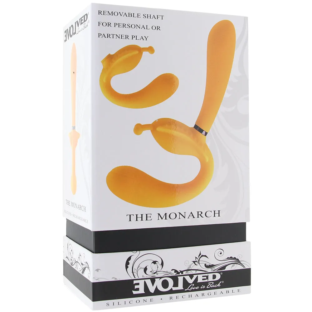 Evolved Monarch Rechargeable Silicone Multifunction Vibrating Strapless Strap-On Yellow