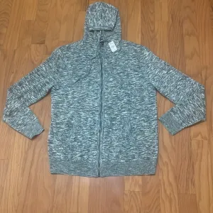 Express Woman’s Lightweight Sweater Hoodie with pockets NWT Full Zipper Green