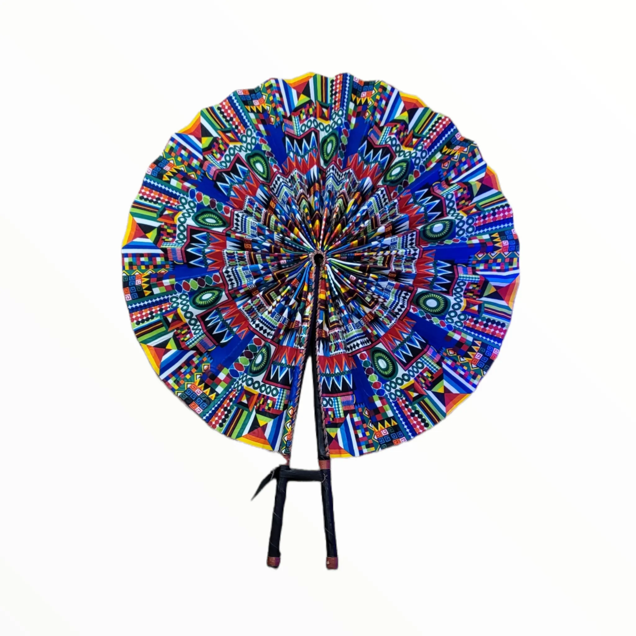 Fan - African Fabric Foldable (JUMBO)