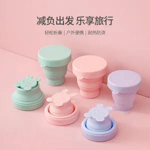 FaSoLa Travel Foldable Silicone Cup - Jelly Green, Cute Pet Design