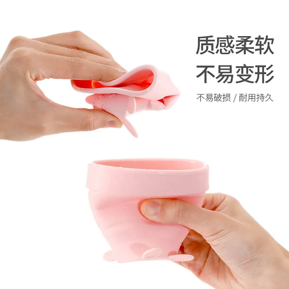FaSoLa Travel Foldable Silicone Cup - Jelly Green, Cute Pet Design