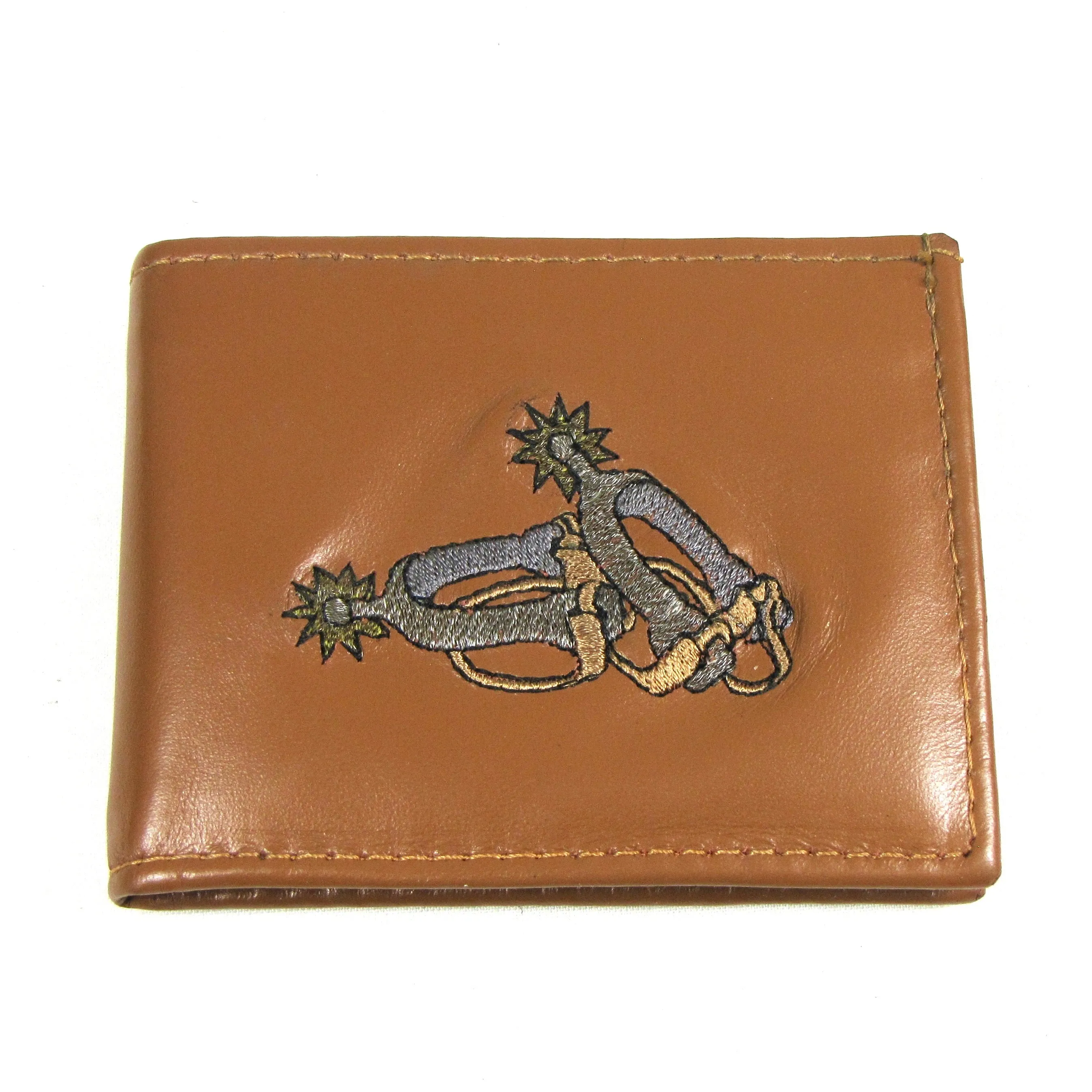 FB816T-AB  Embroidered Billfold Tan - Spurs