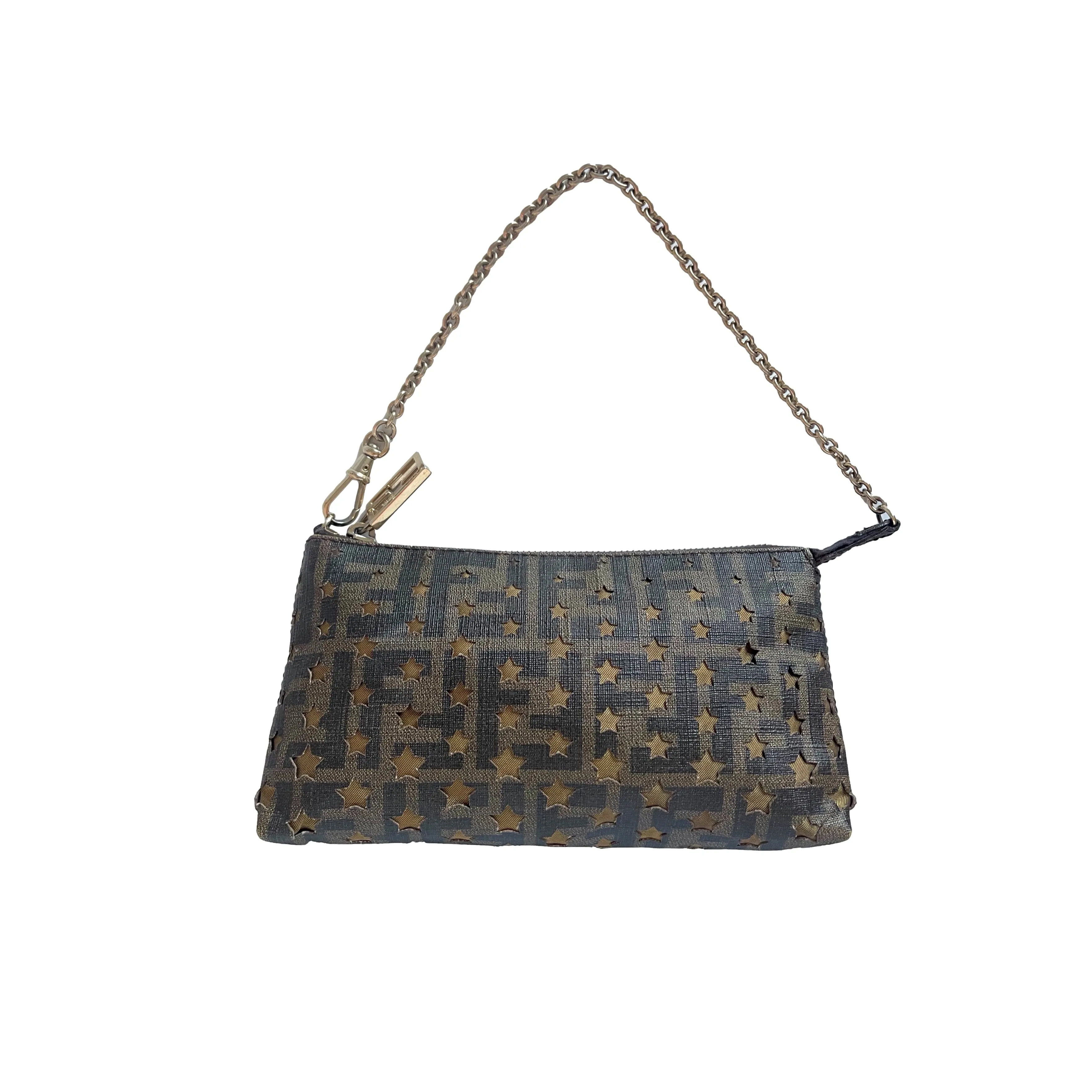 Fendi Brown Logo Mini Star Bag