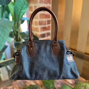 FENDI Du Jour Blue Ethnico Denim Shoulder Bag