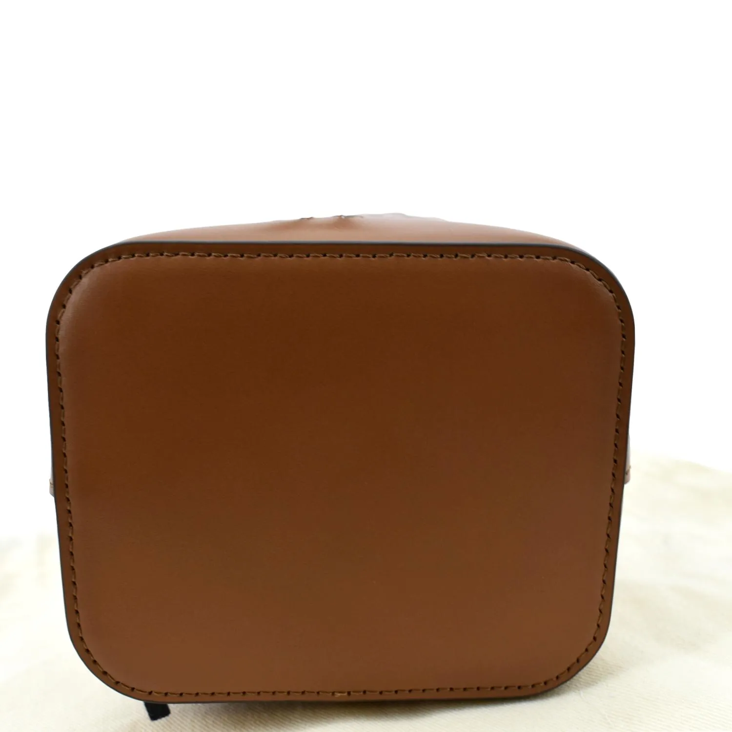 FENDI Mon Tresor Leather Bucket Crossbody Bag Brown