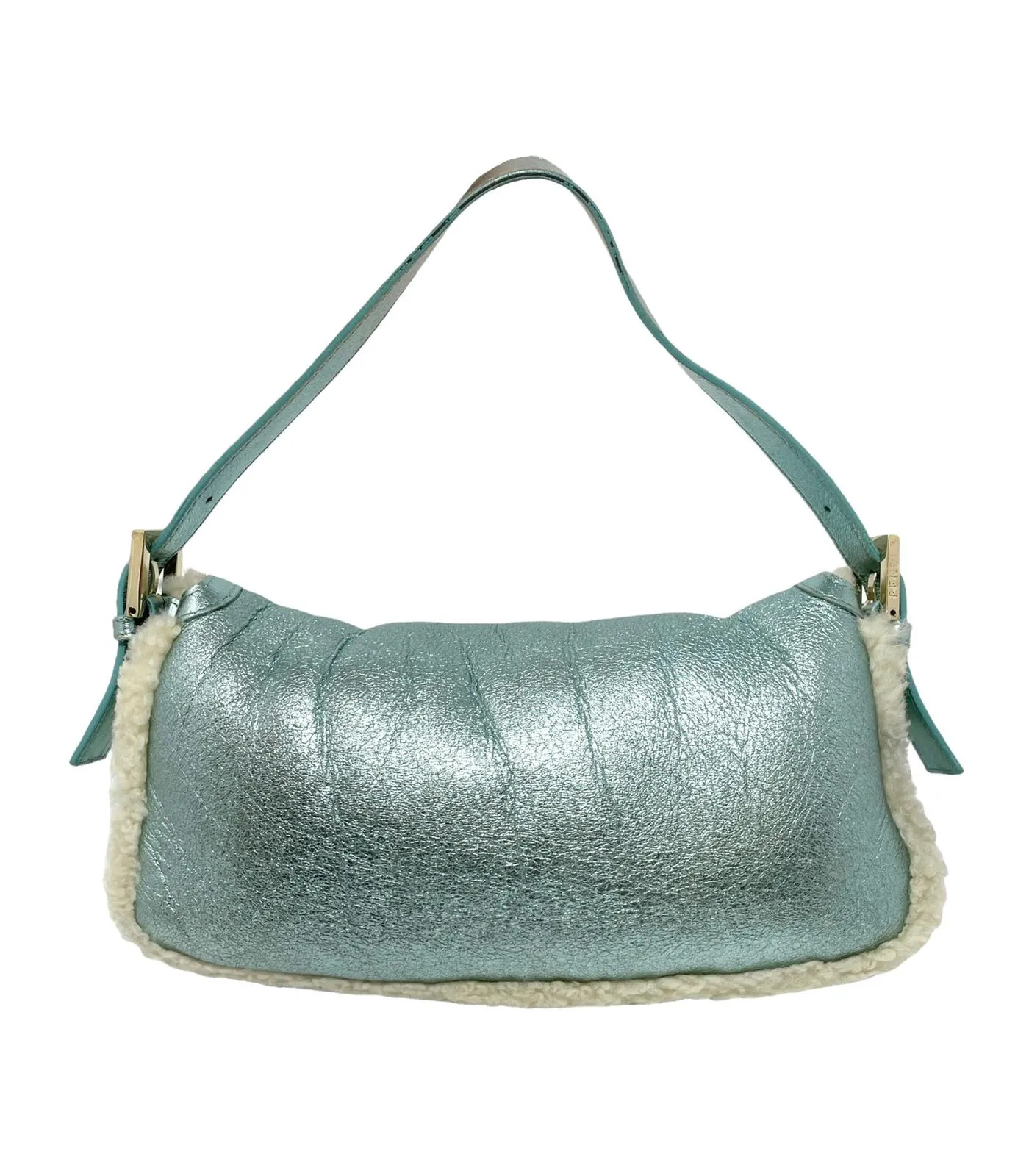 Fendi Turquoise Leather Baguette Bag