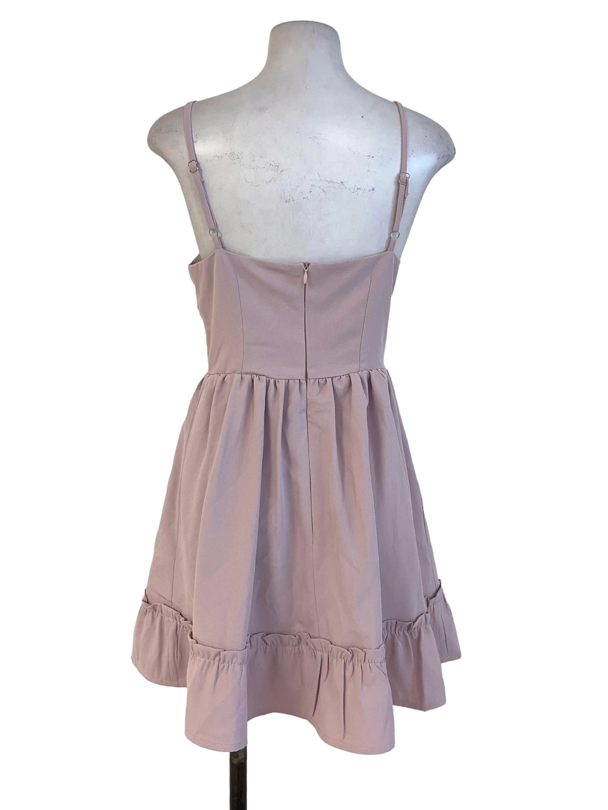 Flamingo Spaghetti Strap Apron Dress
