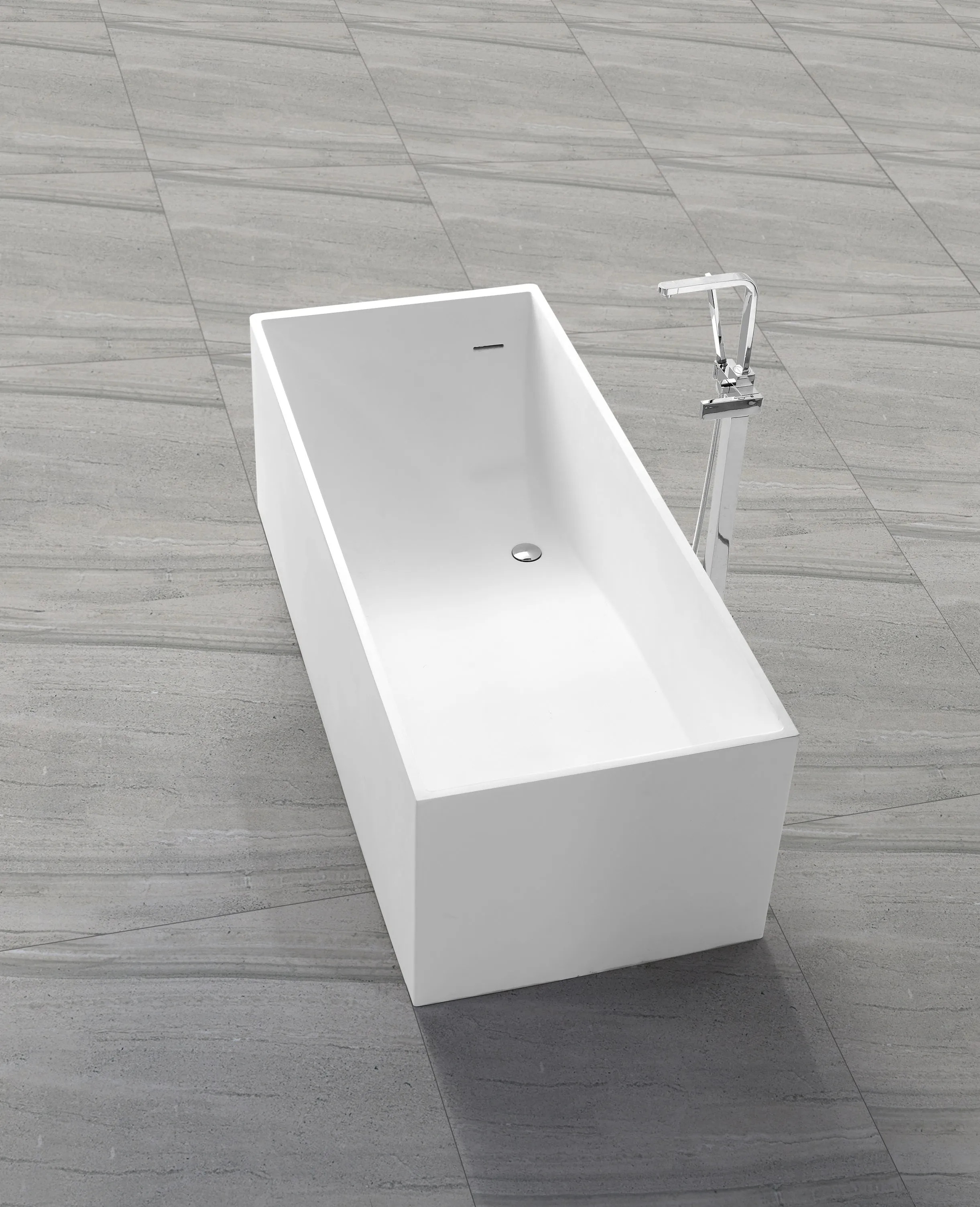 Flat-sided Stone Bath - 1560mm - B029-A