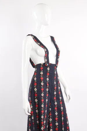 Floral Dot Suspender Pant