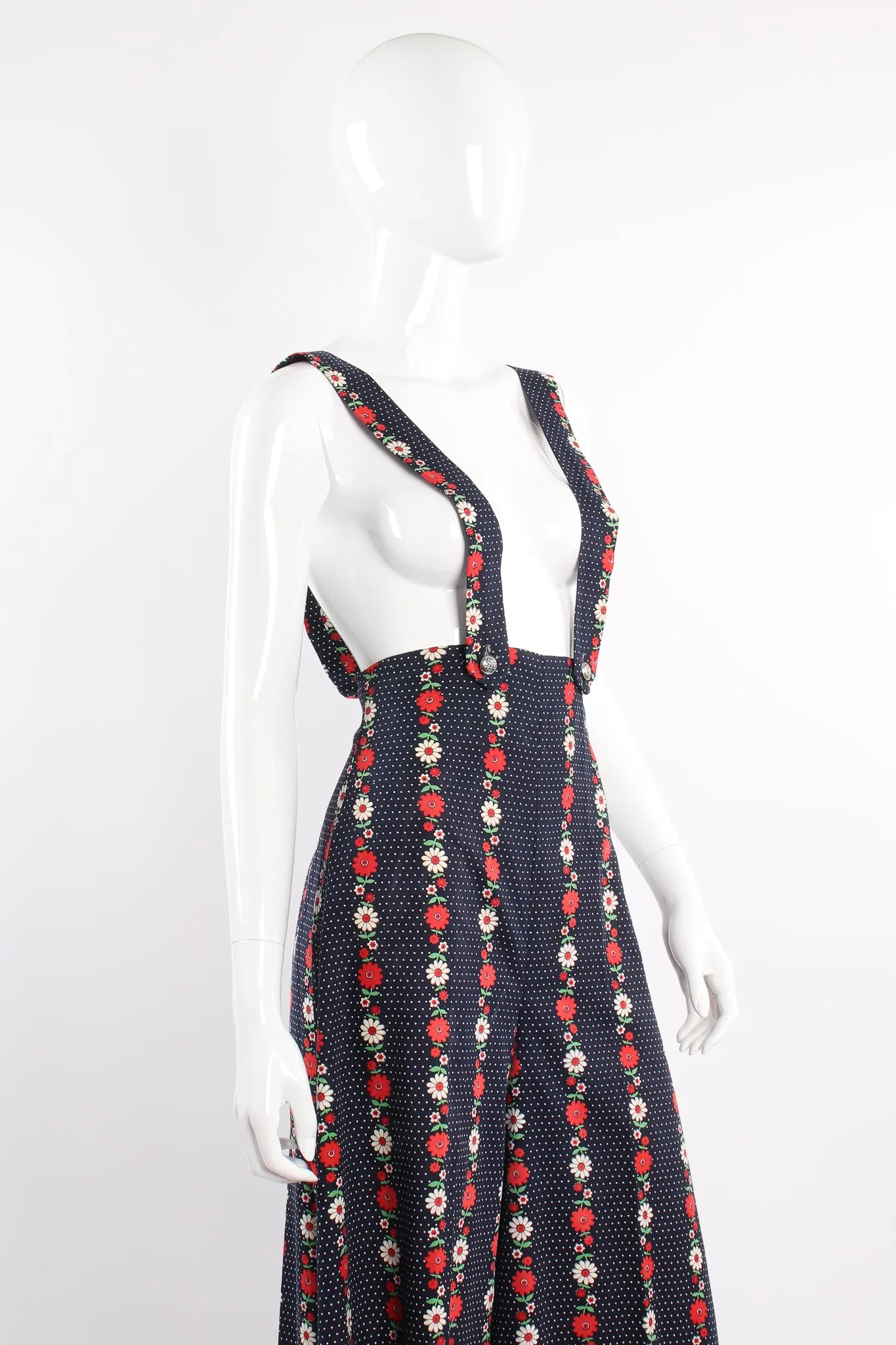 Floral Dot Suspender Pant